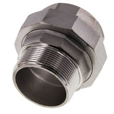 2'' NPT x 2'' NPT F/M Edelstahl Doppelnippel 3-teilig mit konischer Abdichtung 16 bar
