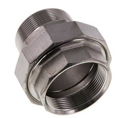 2'' NPT x 2'' NPT F/M Edelstahl Doppelnippel 3-teilig mit konischer Abdichtung 16 bar