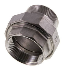 2'' NPT x 2'' NPT F/M Edelstahl Doppelnippel 3-teilig mit konischer Abdichtung 16 bar