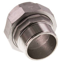 Rp 2'' x R 2'' F/M Edelstahl Doppelnippel 3-teilig mit konischer Abdichtung 16 bar