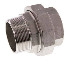 Rp 2'' x R 2'' F/M Edelstahl Doppelnippel 3-teilig mit konischer Abdichtung 16 bar