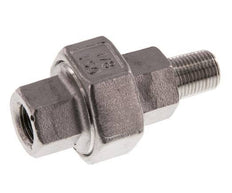 Rp 1/8'' x R 1/8'' F/M Edelstahl Doppelnippel 3-teilig mit Flachdichtung 16 bar