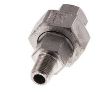 Rp 1/8'' x R 1/8'' F/M Edelstahl Doppelnippel 3-teilig mit Flachdichtung 16 bar