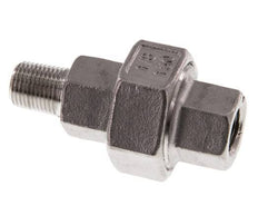 Rp 1/8'' x R 1/8'' F/M Edelstahl Doppelnippel 3-teilig mit Flachdichtung 16 bar
