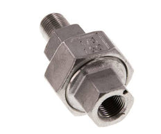 Rp 1/8'' x R 1/8'' F/M Edelstahl Doppelnippel 3-teilig mit Flachdichtung 16 bar