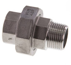Rp 3/4'' x R 3/4'' F/M Edelstahl Doppelnippel 3-teilig mit Flachdichtung 16 bar