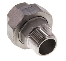 Rp 3/4'' x R 3/4'' F/M Edelstahl Doppelnippel 3-teilig mit Flachdichtung 16 bar
