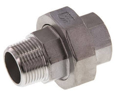 Rp 3/4'' x R 3/4'' F/M Edelstahl Doppelnippel 3-teilig mit Flachdichtung 16 bar