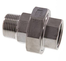 Rp 3/4'' x R 3/4'' F/M Edelstahl Doppelnippel 3-teilig mit Flachdichtung 16 bar