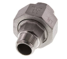 Rp 3/8'' x R 3/8'' F/M Edelstahl Doppelnippel 3-teilig mit Flachdichtung 16 bar