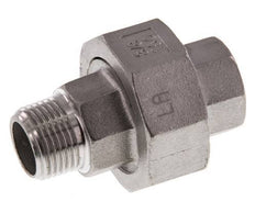 Rp 3/8'' x R 3/8'' F/M Edelstahl Doppelnippel 3-teilig mit Flachdichtung 16 bar