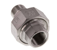Rp 3/8'' x R 3/8'' F/M Edelstahl Doppelnippel 3-teilig mit Flachdichtung 16 bar