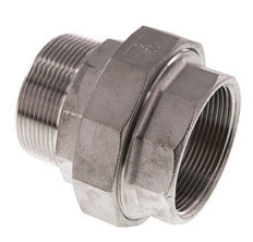 Rp 2'' x R 2'' F/M Edelstahl Doppelnippel 3-teilig mit Flachdichtung 16 bar