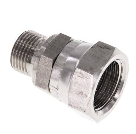 G 1/2'' x G 3/8'' F/M Reduzierstück aus Edelstahl 300 Bar - Hydraulik