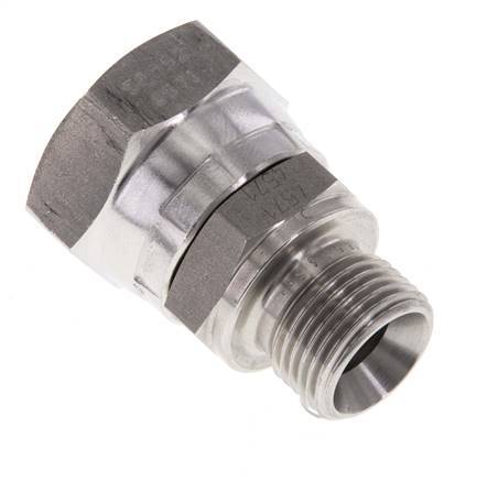 G 1/2'' x G 3/8'' F/M Reduzierstück aus Edelstahl 300 Bar - Hydraulik