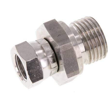 G 1/4'' x G 1/2'' F/M Reduzierstück aus Edelstahl 350 bar - Hydraulisch