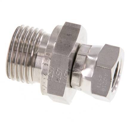 G 1/4'' x G 1/2'' F/M Reduzierstück aus Edelstahl 350 bar - Hydraulisch