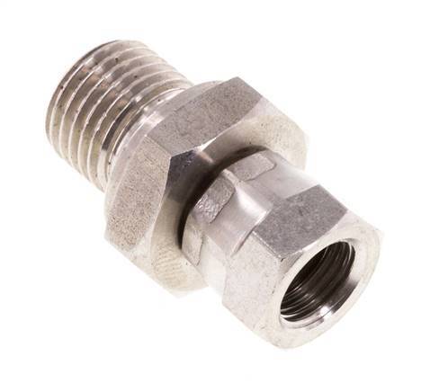 G 1/8'' x G 1/4'' F/M Reduzierstück aus Edelstahl 350 bar - Hydraulisch
