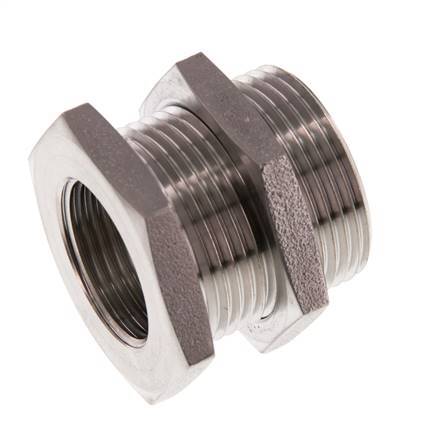 G 3/4'' x M34x2 F/M Stainless steel Bulkhead Fitting 40 Bar