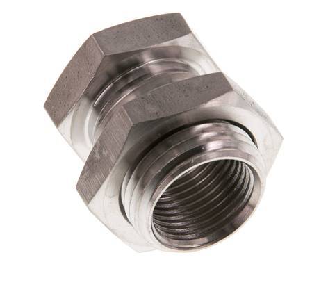 G 3/8'' x G 1/2'' F/M Stainless steel Bulkhead Fitting 40 Bar