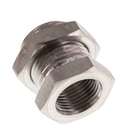 G 3/8'' x G 1/2'' F/M Stainless steel Bulkhead Fitting 40 Bar