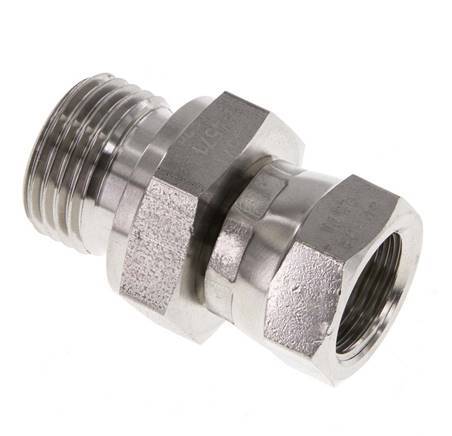 G 3/8'' x G 1/2'' F/M Reduzierstück aus Edelstahl 350 bar - Hydraulisch