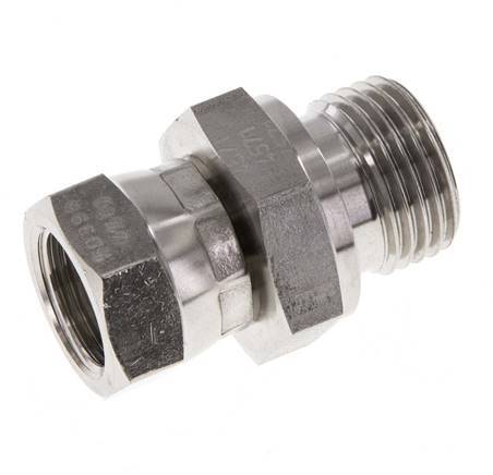 G 3/8'' x G 1/2'' F/M Reduzierstück aus Edelstahl 350 bar - Hydraulisch