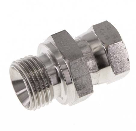G 3/8'' x G 1/2'' F/M Reduzierstück aus Edelstahl 350 bar - Hydraulisch