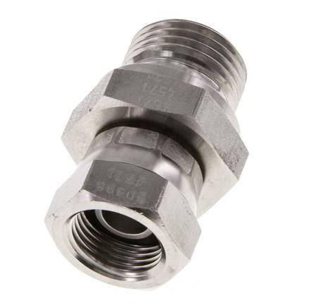 G 3/8'' x G 1/2'' F/M Reduzierstück aus Edelstahl 350 bar - Hydraulisch