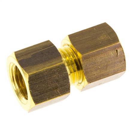 G 1/8'' x 6mm Brass Straight Compression Fitting 150 Bar DIN EN 1254-2 [2 Pieces]