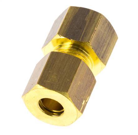 G 1/8'' x 6mm Brass Straight Compression Fitting 150 Bar DIN EN 1254-2 [2 Pieces]