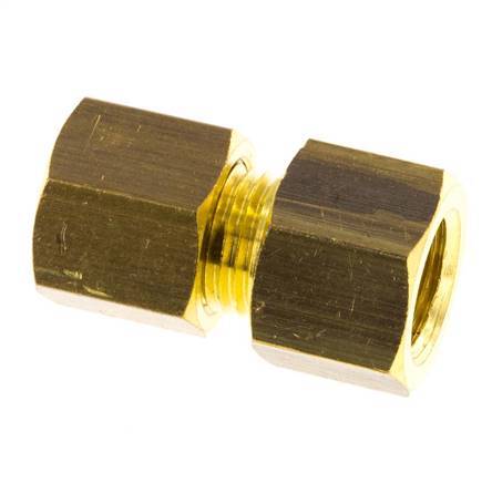 G 1/8'' x 6mm Brass Straight Compression Fitting 150 Bar DIN EN 1254-2 [2 Pieces]