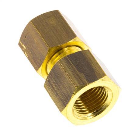 G 1/8'' x 6mm Brass Straight Compression Fitting 150 Bar DIN EN 1254-2 [2 Pieces]