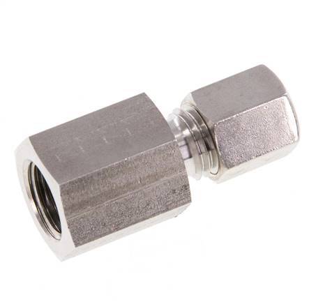 G 1/4'' x 6L Stainless steel Straight Compression Fitting 315 Bar DIN 2353