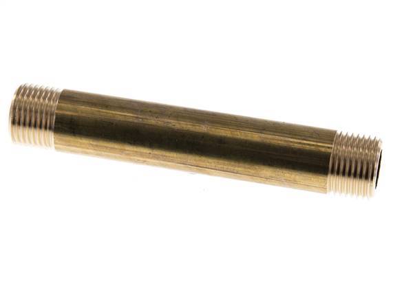 G 1/2'' Messing Doppelrohrnippel 16 Bar DIN 2982 - 120mm