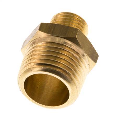 R 1/2'' x R 1/4'' Brass Double Nipple 16 Bar [2 Pieces]