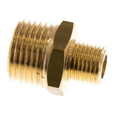 R 1/2'' x R 1/4'' Brass Double Nipple 16 Bar [2 Pieces]