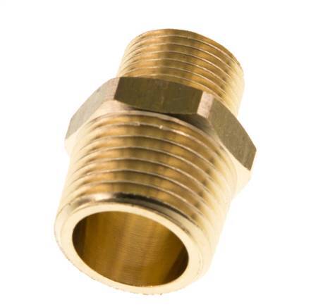 R 1/2'' x R 3/8'' Brass Double Nipple 16 Bar [2 Pieces]