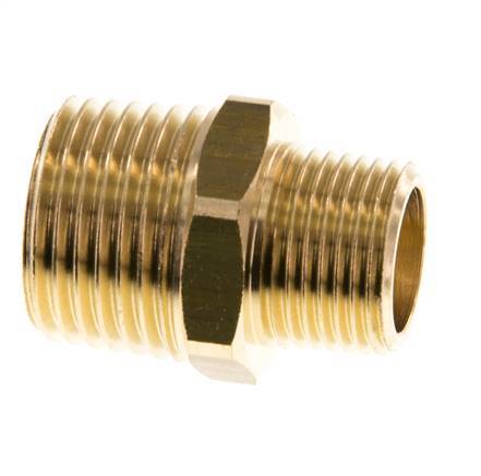 R 1/2'' x R 3/8'' Brass Double Nipple 16 Bar [2 Pieces]