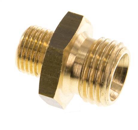 G 1/4'' x G 1/8'' Messing-Doppelnippel 16 bar [5 Stück]