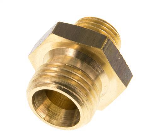 G 1/4'' x G 1/8'' Messing-Doppelnippel 16 bar [5 Stück]