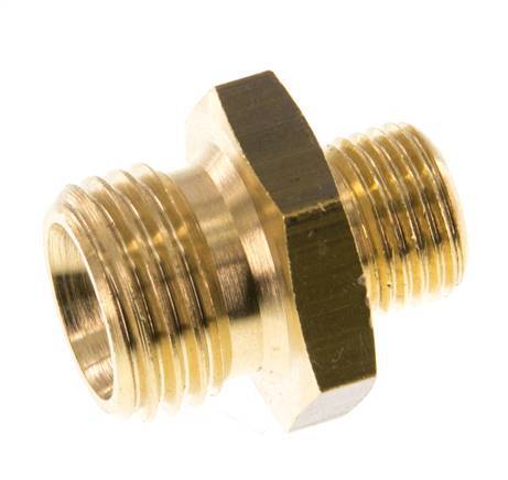 G 1/4'' x G 1/8'' Messing-Doppelnippel 16 bar [5 Stück]