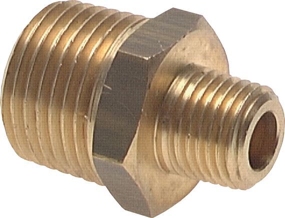 R 1/2'' x R 1/4'' Brass Double Nipple 16 Bar [2 Pieces]