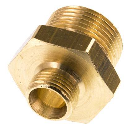 G 3/4'' x G 3/8'' Brass Double Nipple 16 Bar