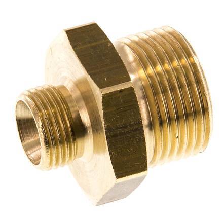 G 3/4'' x G 3/8'' Brass Double Nipple 16 Bar