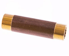 G 3/4'' Brass Double Pipe Nipple 16 Bar DIN 2982 - 100mm