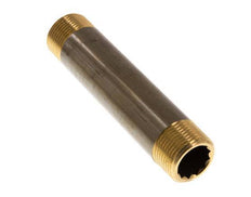 G 3/4'' Brass Double Pipe Nipple 16 Bar DIN 2982 - 120mm