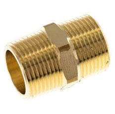 R 3/4'' Brass Double Nipple 16 Bar