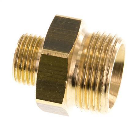 G 1'' x G 1/2'' Doppelnippel aus Messing 16 bar
