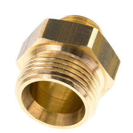 G 1'' x G 1/2'' Doppelnippel aus Messing 16 bar